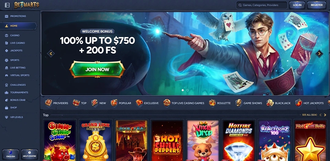 Betwarts Casino Overview.